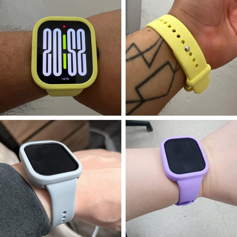 2 в 1 Чехол + Ремешок для Redmi Watch 5/4 Высококачественный Силиконовый Защитный Чехол для Часов и Ремешок Все в Одном Цвете для Redmi Watch 4
