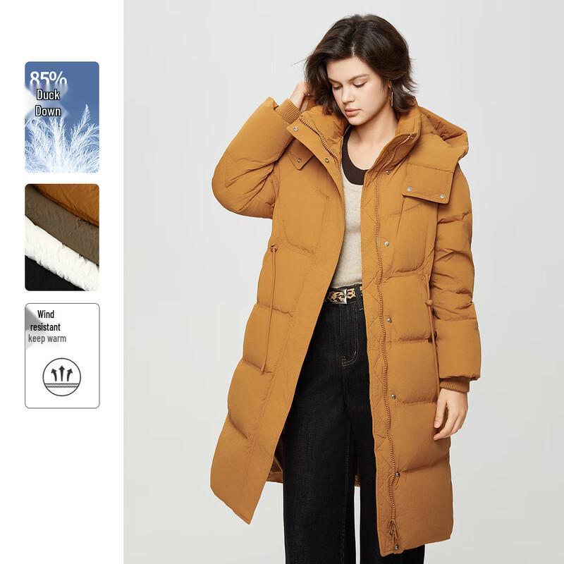 Shetu Women's Winter Long Hooded Down Jacket