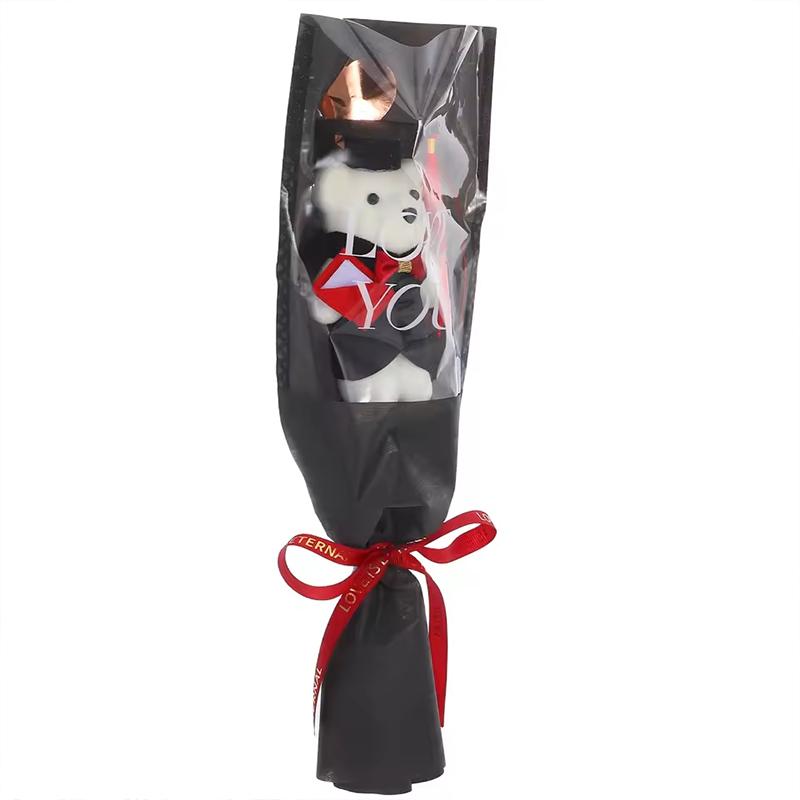 Выпускной сезон мультяшный медведь декоративный бант лента украшение многоцветный реквизит для фотосессии букет аксессуары ручной работы своими руками