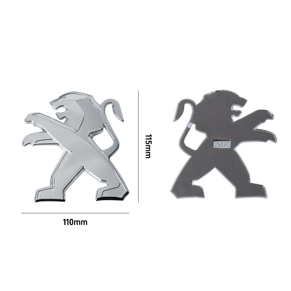 2026 Hot Car Sticker Car Front Hood Badge Rear Trunk Lid Emblem Sticker Decoration For Peugeot 5008 107 106 206 307 308 3008 207