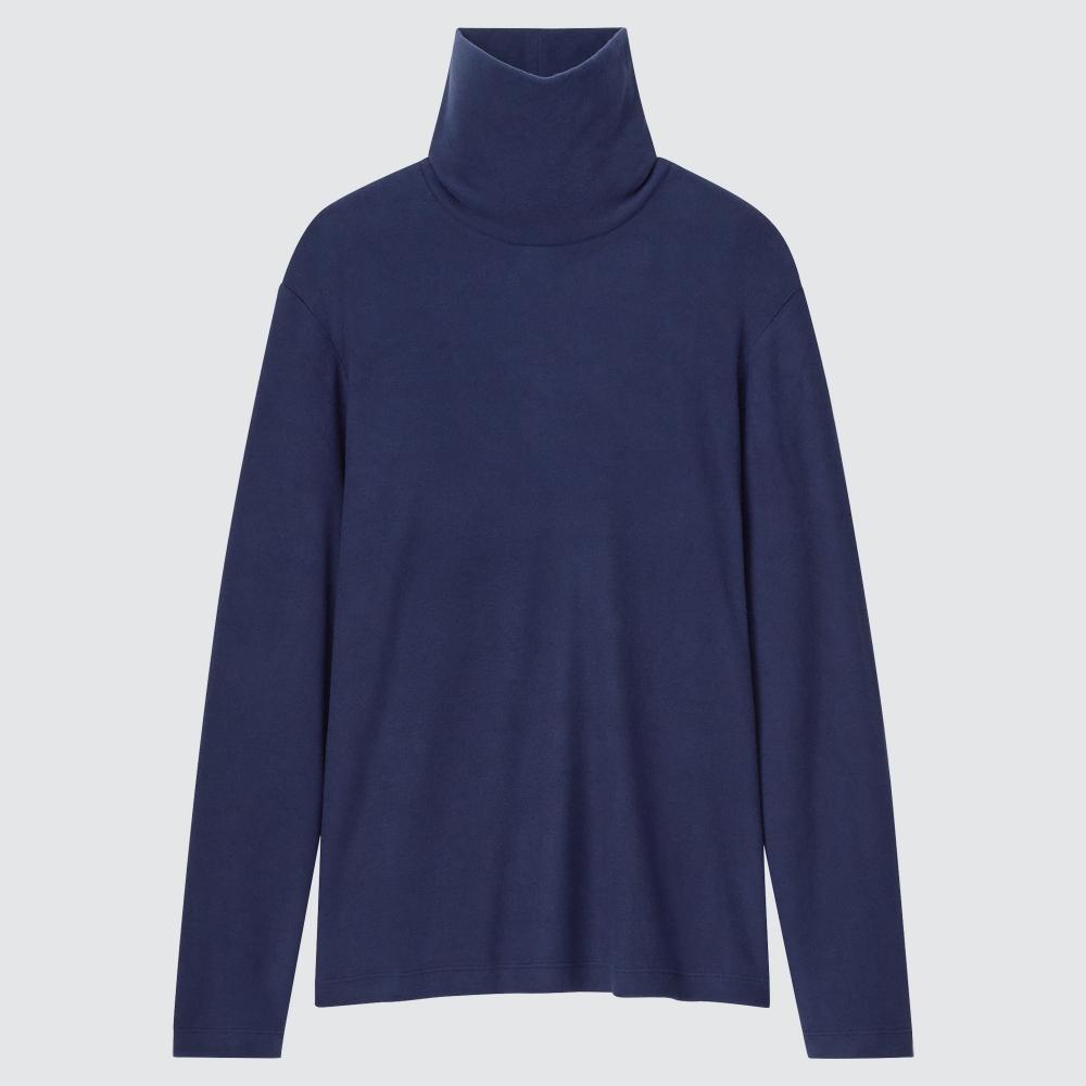 Uniqlo Футболка-водолазка с длинным рукавом из флиса Japan HeaTTech 