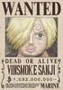 Официальный плакат Wanted из ONE PIECE Настенный Изготовлен из 42 см x 1 миллиард Наклейка, Япония, 29,7 см (op-445 Санджи, награда)