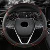Car Steering Wheel Cover Leather 38cm for Toyota Corolla Fortuner Sequoia Auris Avensis YARIS Vios Celica 86 Rav4 4Runner C-HR
