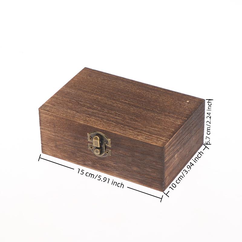 New Vintage-Inspired Boxes With Lid Square Hinged Jewellery Craft Storage Box For Home Decoration DIY Hand-Made Mother's Day