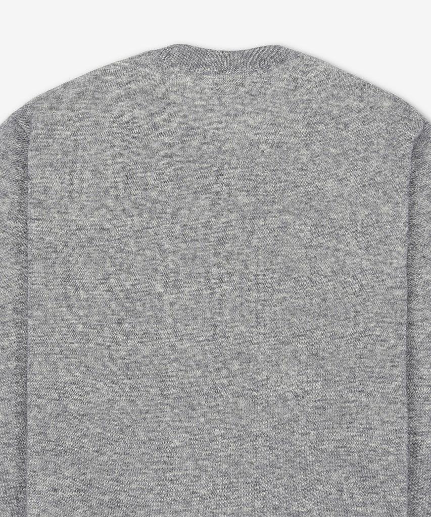 SAINT LAURENT Cashmere And Silk Round Neck Knit - Grey / 781570Y76Lz1403