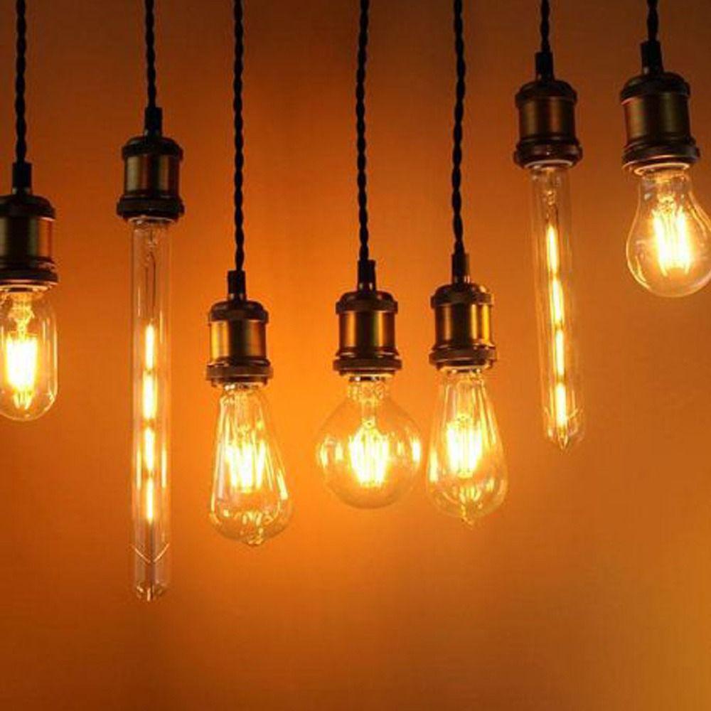 Белый Яркий Шар свет Украшение Винтовой разъем Нить Эдисона Лампа Стекло Винтаж Ретро Лампочка