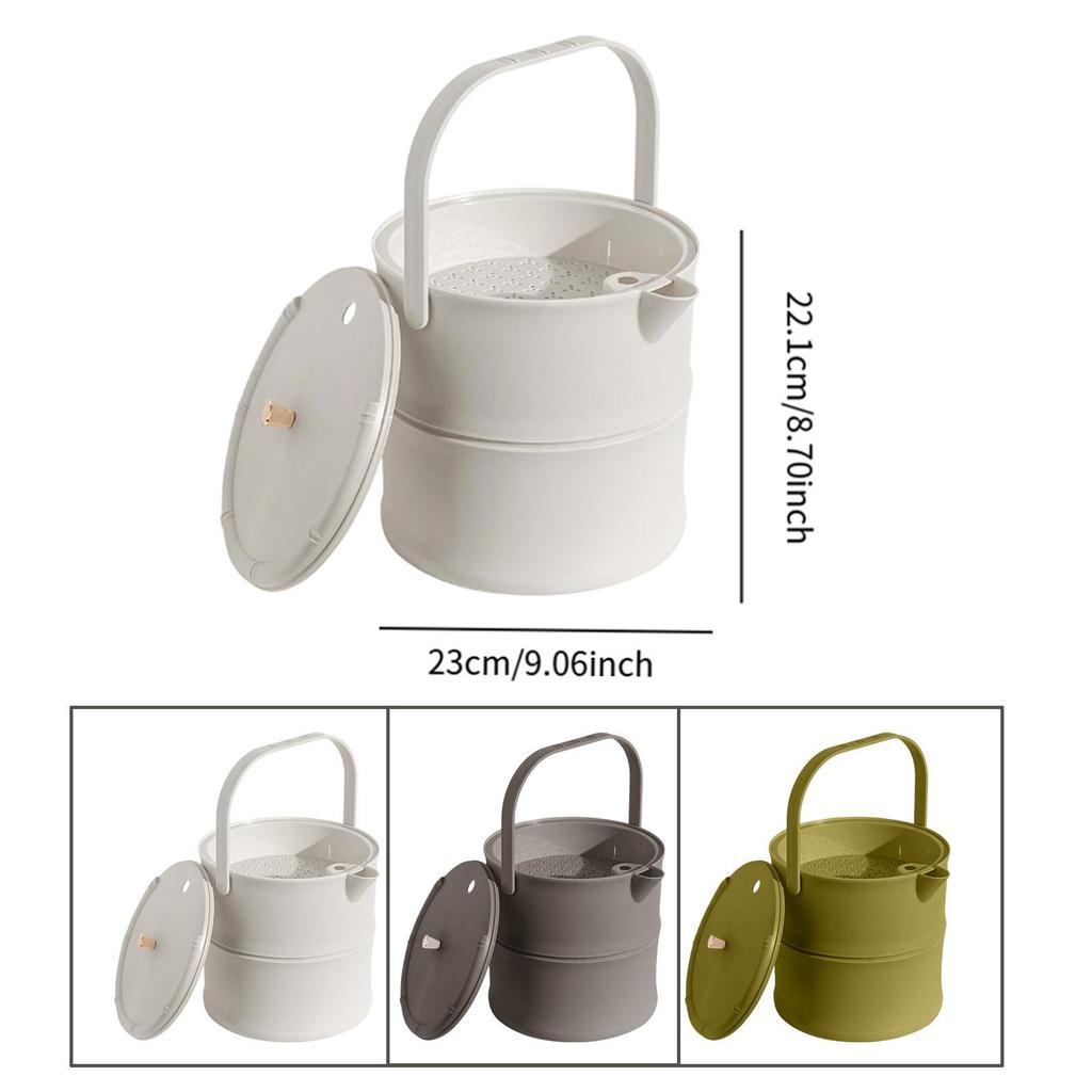 Ведро для чайных отходов Мусорное ведро Портативное с ситом Контейнер для утилизации с крышкой Жидкость