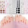 Sparkles Toenail Polish Strips Semi Cured Gel Toenail Strips Toenail Stickers Full Nail Wraps Pedicure Gel Nail Stickers