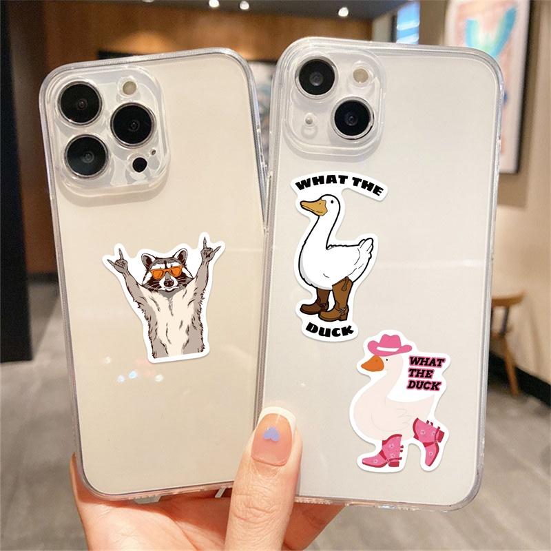 10/30/50PCS Funny Animal Colorful Sticky PVC Sticker Aesthetic DIY Decoration Scrapbooking Hand Accounting Supplies for Kids