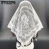 Lace Solid Color Triangular Shawl Women's Scarf Embroidered Solid Color Breathable Headscarf