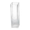 Otsuka Glass Flower Market Pro Square Flower Vase, Handmade, 22cm H X 5cm D X 5cm W, Clear, Made In Japan, 3851C-OT