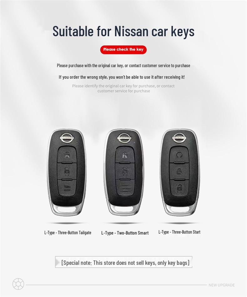 Чехол для ключа Nissan для Sylphy, Qashqai, Teana, X-Trail, Tiida, Kicks, Bluebird, Murano