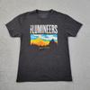 Футболка с принтом The Lumineers 2017 Tour Мужская Средний размер Черная Смесь полиэстера Короткий рукав