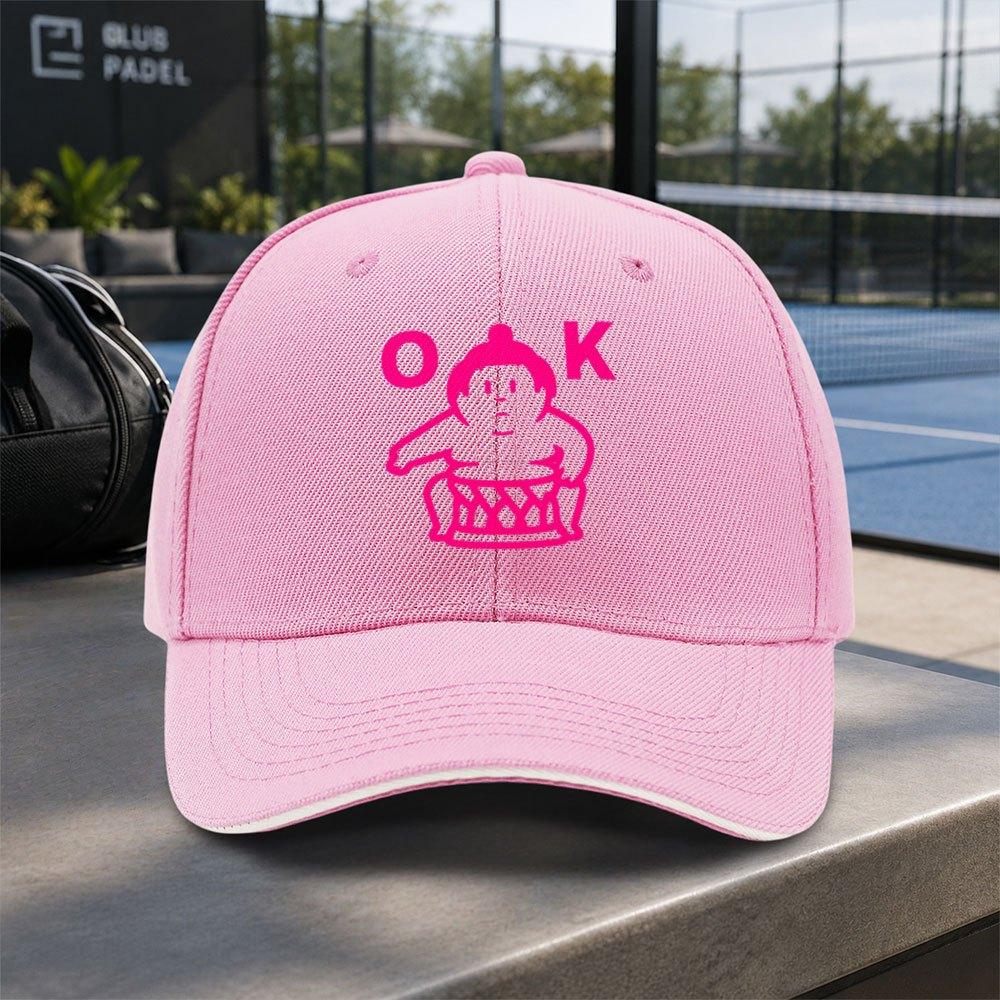 OK Sumo Pattern Adjustable Baseball Cap Lightweight Unisex Printed Hat for Outdoor Activities Weddings Parties