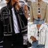 Ayollar Modasi Qisqa Yuvilgan Denim Lokomotiv Shamoli Kurtka