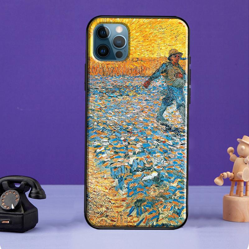Чехол с масляной живописью Ван Гога для iPhone 11 14 Pro Max SE 2020 XR X XS Max 6S 7 8 Plus, чехол для iPhone 12 13 mini