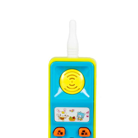 Mobile Phone Toy with 5 Songs Portable Cartoon Colorful Round Edge Exercise Responsiveness Gentle Sound Toddler Cell