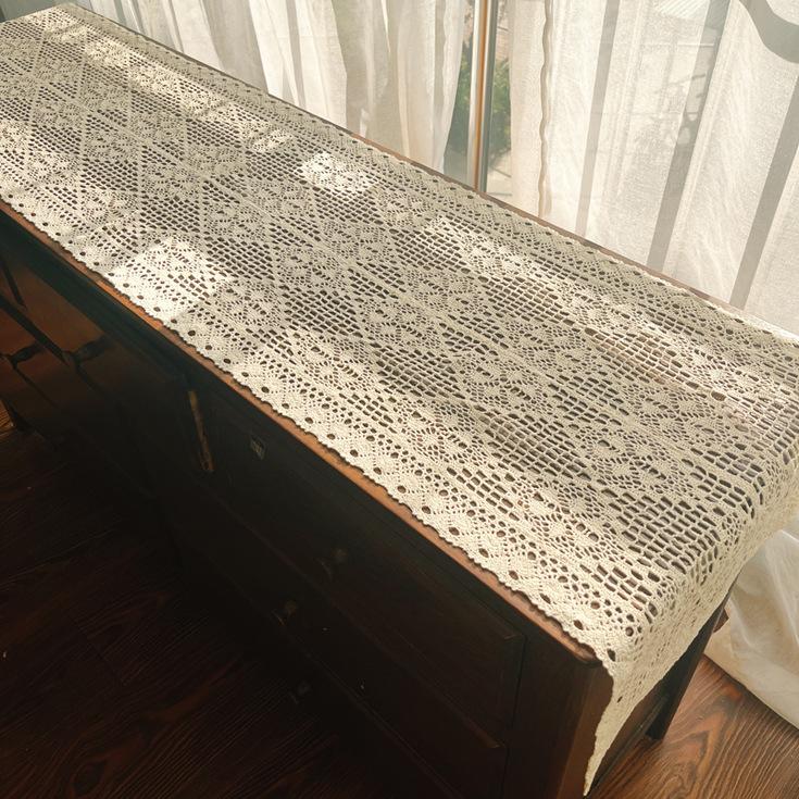 38*180 см Белая Роза Цветы Вышивка Скатерть Обложка Свадебный Чай Кофе Обеденная Скатерть Кухонная Вечеринка Рождественский Домашний Декор