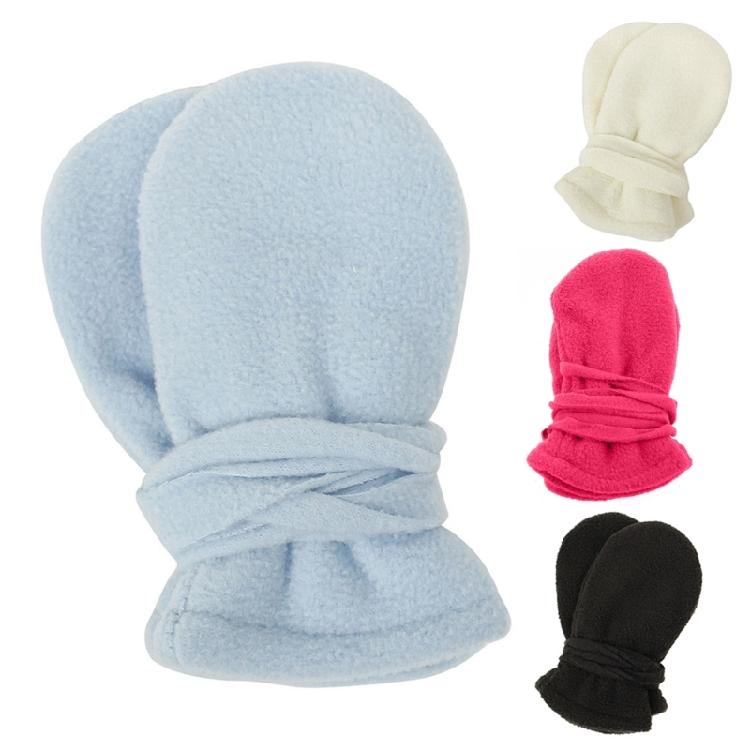 Перчатки из поларфлиса, полнопалые, плюшевые варежки для малышей, зимние, теплые