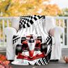 Racing Theme Printed Blanket - Perfect for Couch, Bed, Travel & Outdoor Use | Machine Washable, Cozy & Durable.
