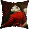 Vintage Painting Cat Dog Animal Pillow Cover Car Decor Cushion Cover Home Sofa Bed Cushion Cover