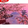 5d Diamond Painting New Arrivals Landscape Mountain Diamond Embroidery Sale Peach Blossom Rhinestones Decor For Home