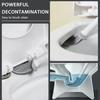Wall Mounted Toilet Brush Set  Flexible Flat Head Toilet Cleaner Brush for WC Bathroom Deep Cleaning Dead Ends and Corners