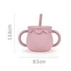 Little Cloud Baby Honey Pot Multi Silicone Straw Cup 250ml, 1 Piece, Rose Pink