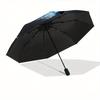 Elsa,Snowflake Fully automatic themed umbrella - 8 ribs durable iron frame, tri-fold compact design, perfect as a gift, travel umbrella, uni