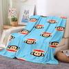 Cute cartoon P-Paul Frank soft flannel blanket, a comfortable blanket suitable for picnic beds, sofas, home, bedrooms, and as D1