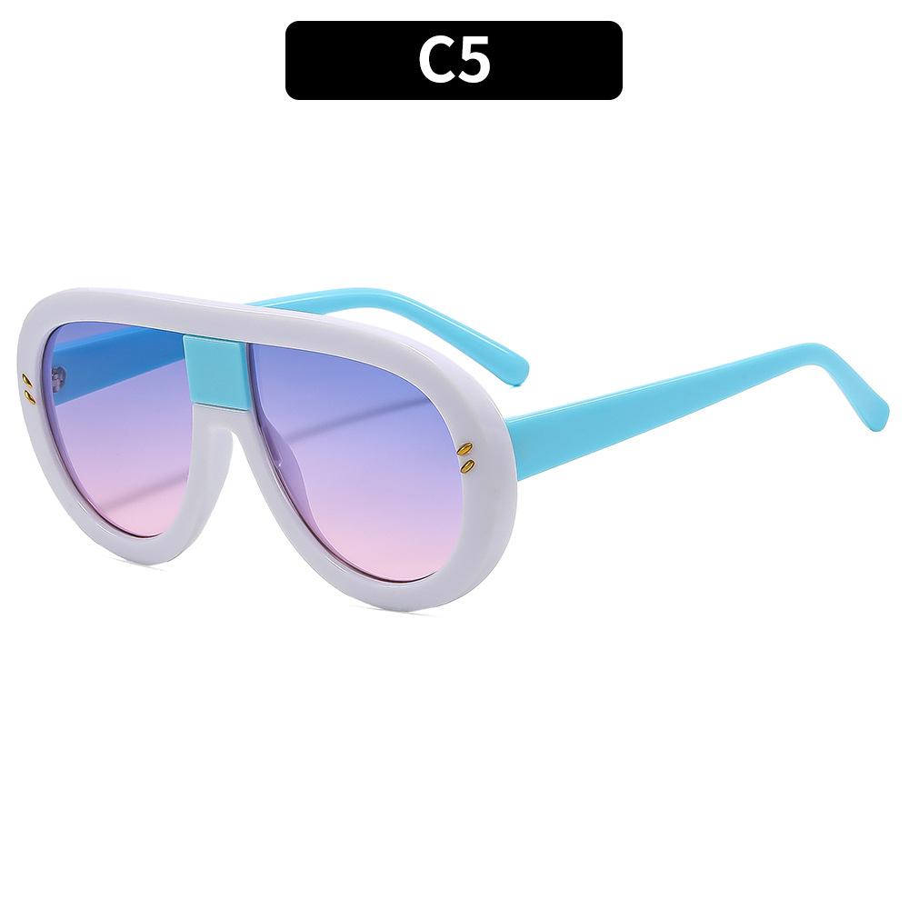 Retro Oversized Aviator-Style Sunglasses – Distinctive Oval Shades – Stylish Sun Protection for Outdoor Trips
