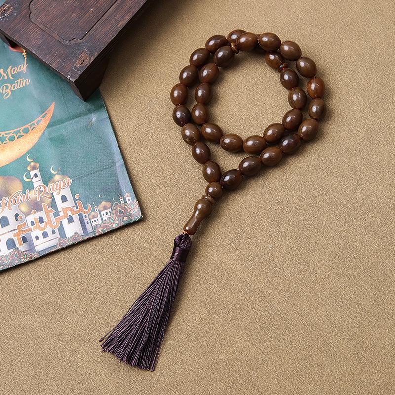 Ручной работы 33-бусинный тасбих: Исламские молитвенные бусы с Ближнего Востока