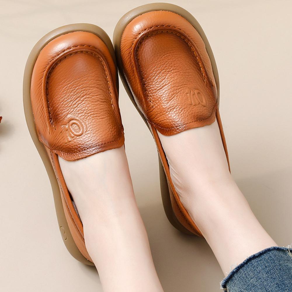 Лоферы Женская обувь Модная мягкая подошва Повседневная обувь Женская кожаная обувь Натуральная кожа