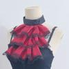 Layered Ruffle Detachable False Collar Tiered Pleated Neckwear Fake Cuffs Set Halloween Party Costume Accessories