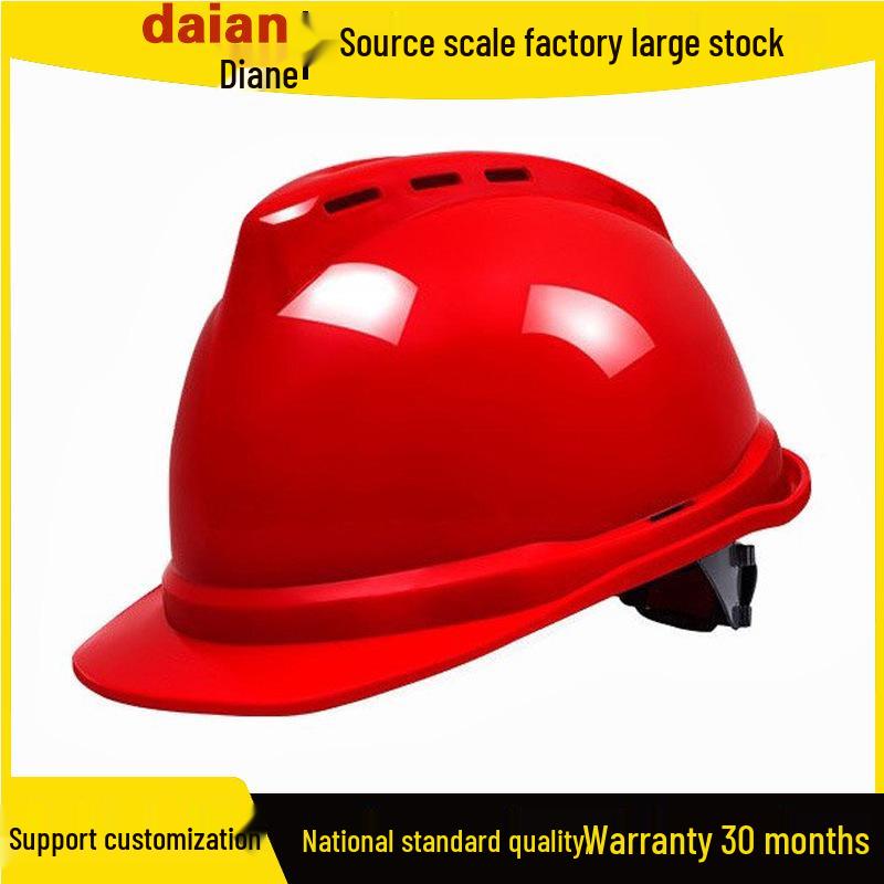 Customized Thickened ABS Safety Helmet: Breathable, Anti-Smash, Fiberglass, National Standard for Construction.