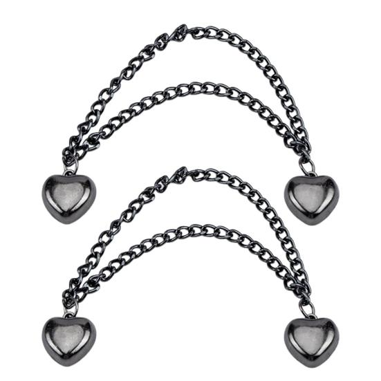 1 пара многофункциональных магнитных зажимов для одежды с цепочкой, многоцелевая брошь без штифта, металлические пуговицы, зажим для одежды, шали, шарфа, брюк, манжет, магнит