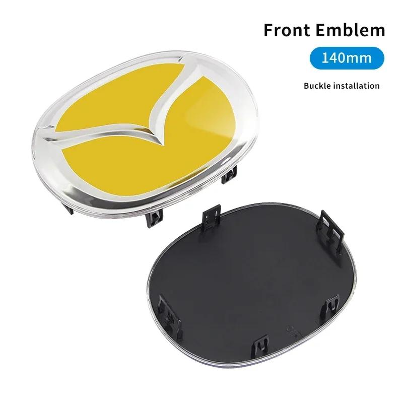 Для Mazda 104мм 140мм Автомобильный Передний Значок Логотип На Капот Задний Значок На Багажник Для Mazda 3 6 Atenza Axela Demio CX3 CX5 MP MS RX8 Наклейка Аксессуар