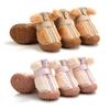 4pcs Pet Dog Winter Plush Warm Wearable Non-slip Dog Shoes Pet Snow Boots