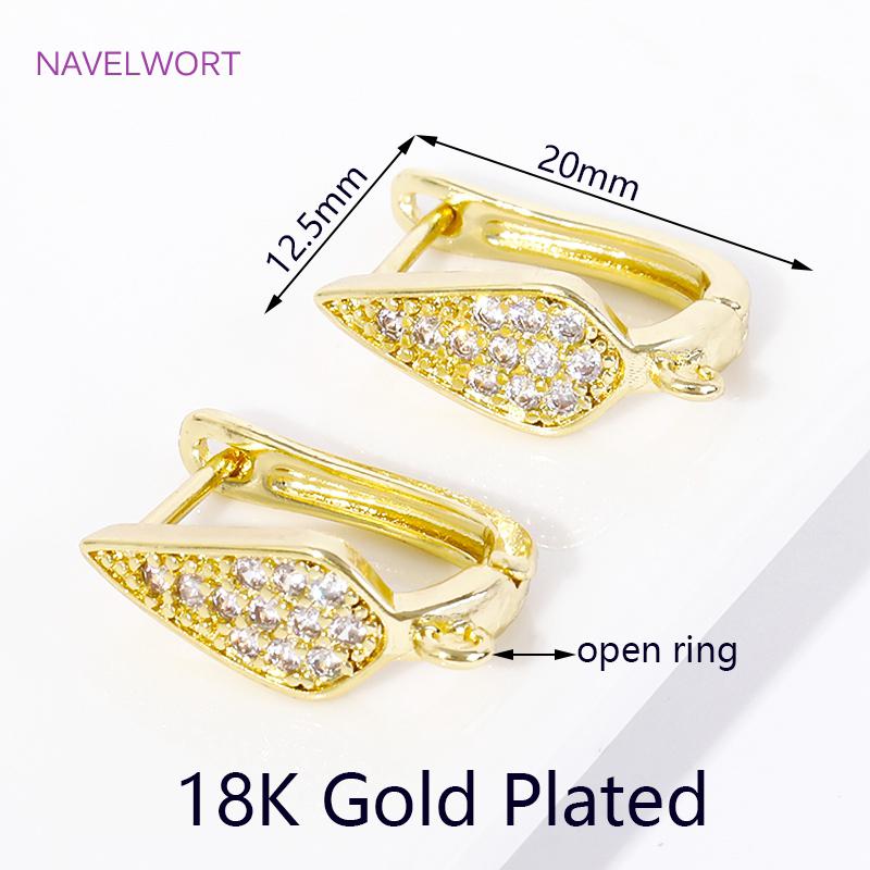Разные стили Латунные Швензы с Покрытием 18K, Крючки для Серёг, Застежки для Сережек, Аксессуары для Серёг, Материалы для Изготовления Бижутерии Своими Руками