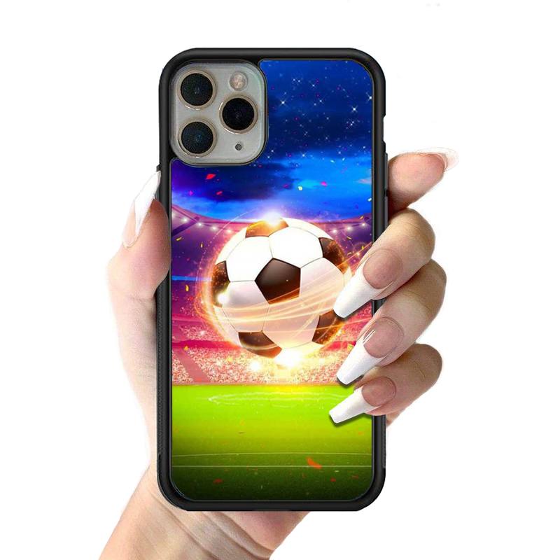 Чехол для телефона «Футбол» Силиконовый чехол из ПК + ТПУ для iPhone 11 12 13 Pro Max 8 7 6 Plus X SE XR Hard Fundas