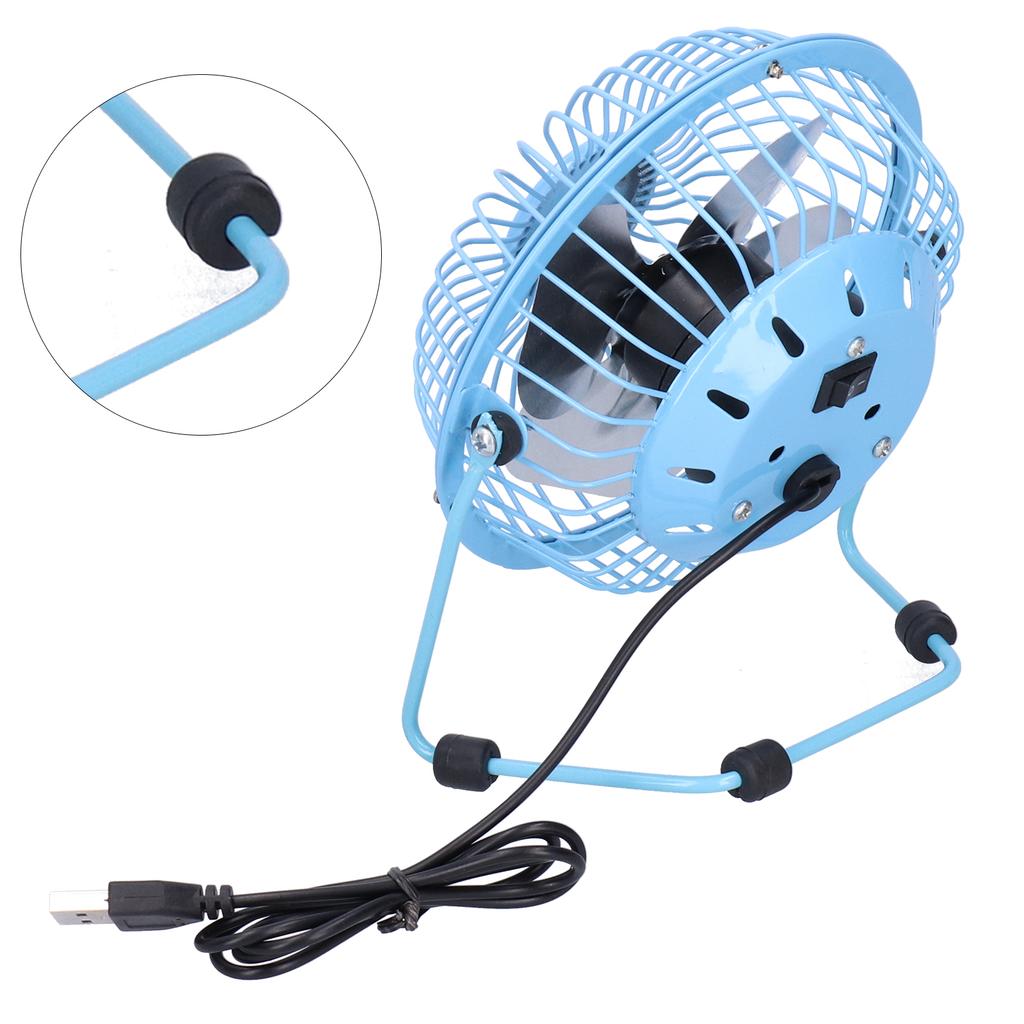Fan USB Portable Silent Aluminum Blade Desk Desktop Iron Crafts Fans