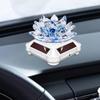 Автоматическая вращающаяся хрустальная декоративная подставка в виде лотоса для автомобиля или ванной комнаты.