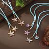 Новая эмалевая геометрическая морская звезда бархатная длинная подвеска для женского простого и универсального длинного ожерелья с морской звездой