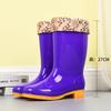 Medium and High Tube Non-slip Waterproof Shoes Jelly Rain Shoes Rain Boots Water Boots Thermal Cover Shoes Adult Fashion Long Tube