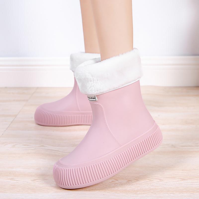 Модные женские водонепроницаемые резиновые сапоги 2024 года — нескользящие, удобные и прочные для кемпинга