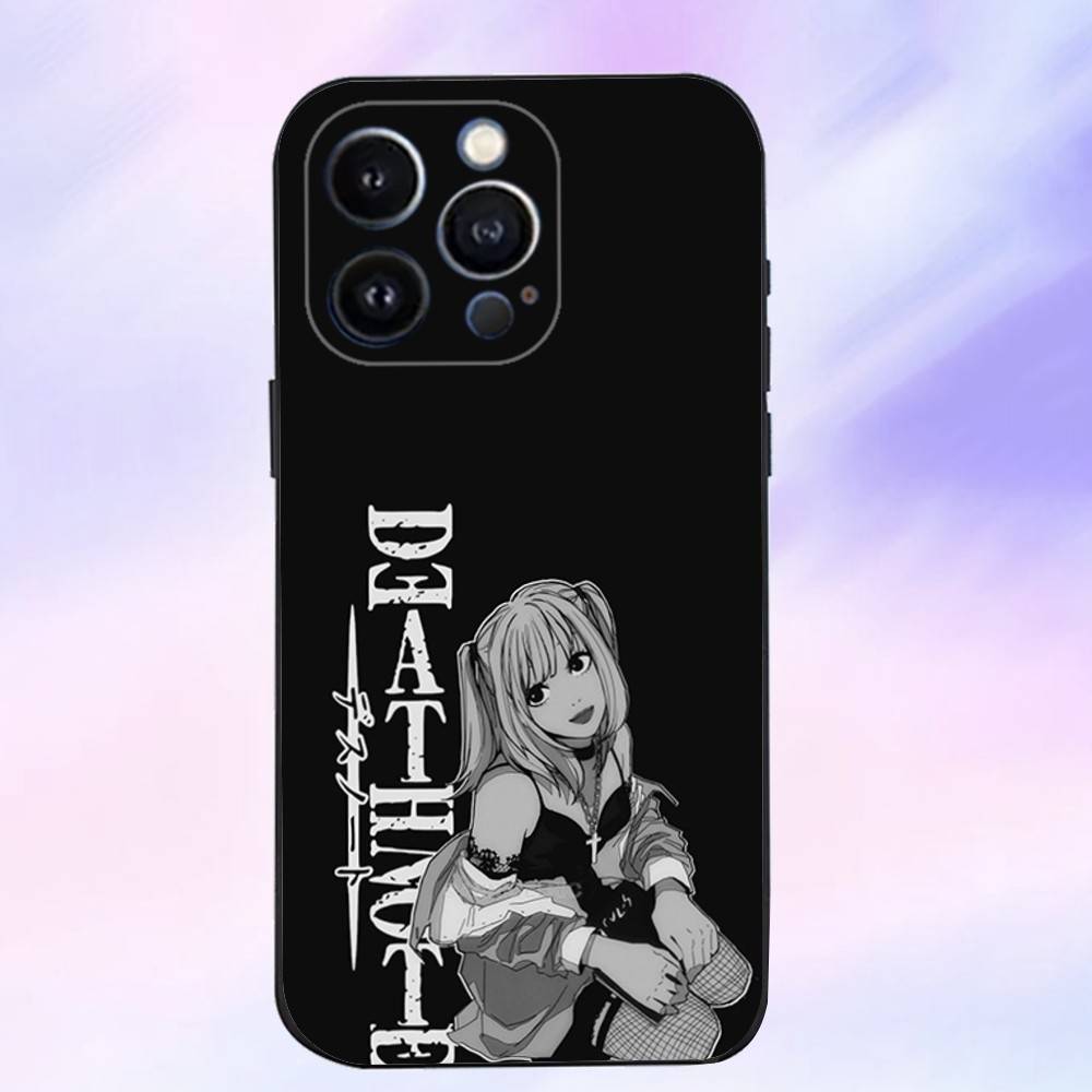 Чехол для телефона M-Misa Anime D-Death N-Note для iPhone 16,15,14,13,12,11 Plus,Pro Max,XS,X,XR,SE,Mini,8,7, Мягкий силиконовый черный чехол