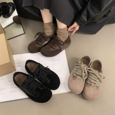 Версия из коровьей кожи! Ретро уродливая милая девушка осень и зима ремешки повседневные мягкая подошва платформа одинарные туфли