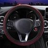 Противоскользящий защитный чехол на руль, кожаный автомобильный перчаточный чехол, чехол на руль автомобиля