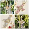 Party Accessories O Chain Necklace Valentine's Day Gift Chain Choker New Zircon Cross Pendant