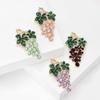 Fashion Rhinestone Grape Brooch High-End Temperament Simple Apparel Accessories Coat Suit Pin Brooch